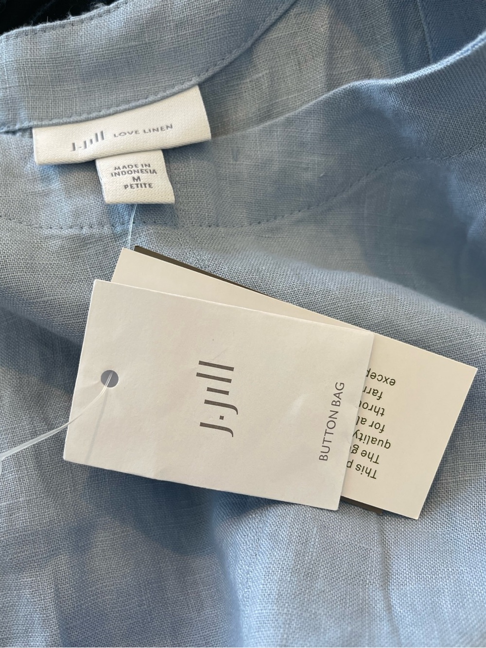 J Jill Love Linen Fit And Flare Midi Dress Size Medium Petite New With Tags - Picture 6 of 9